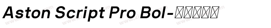 Aston Script Pro Bol字体转换